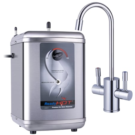 Ready Hot Instant Hot Water Dispenser with Polished Chrome Dual Lever Hot and Cold Water Faucet 41-RH-200-F560-CH